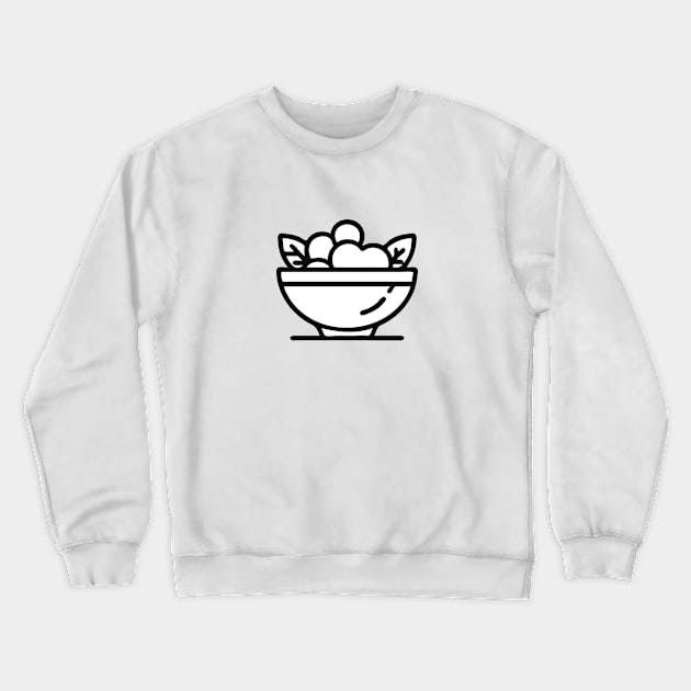 Simplicity on Display: Minimalist Fruit Bowl Crewneck Sweatshirt by Pawsitive2Print